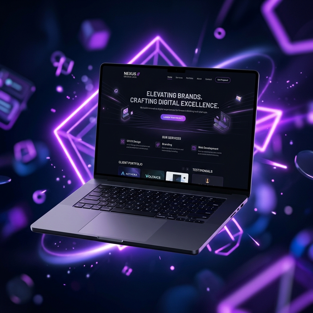 Digital brand layout design mockup